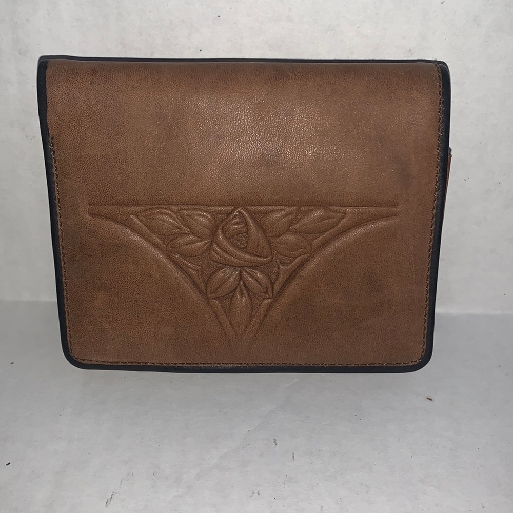 Vintage Rolfs Wallet Brown Trifold Soft Leather Kisslock New